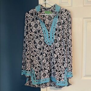 Island Republic Black and Blue Tunic
